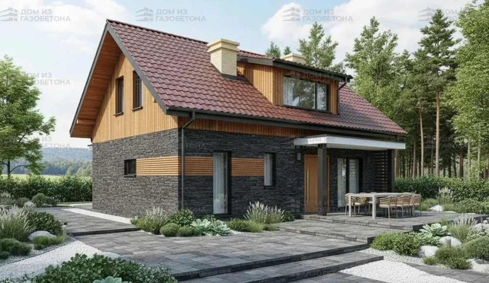 Проект Двухэтажный дом 8 на 12, 134 м2