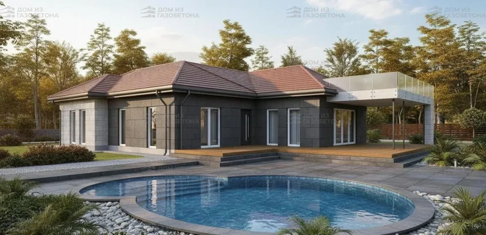 Проект Одноэтажный дом 21 на 20, 252 м2