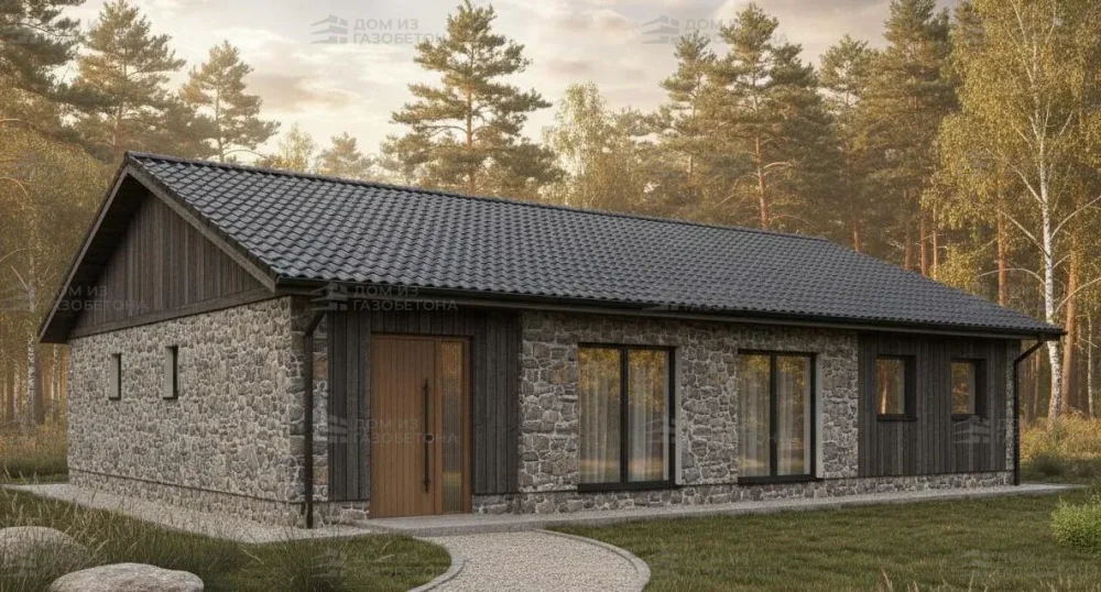 Проект Одноэтажный дом 16 на 15, 206 м2