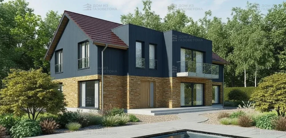 Проект Двухэтажный дом 15 на 14, 191 м2