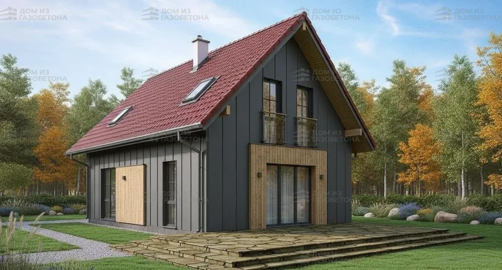 Проект Двухэтажный дом 12 на 9, 119 м2