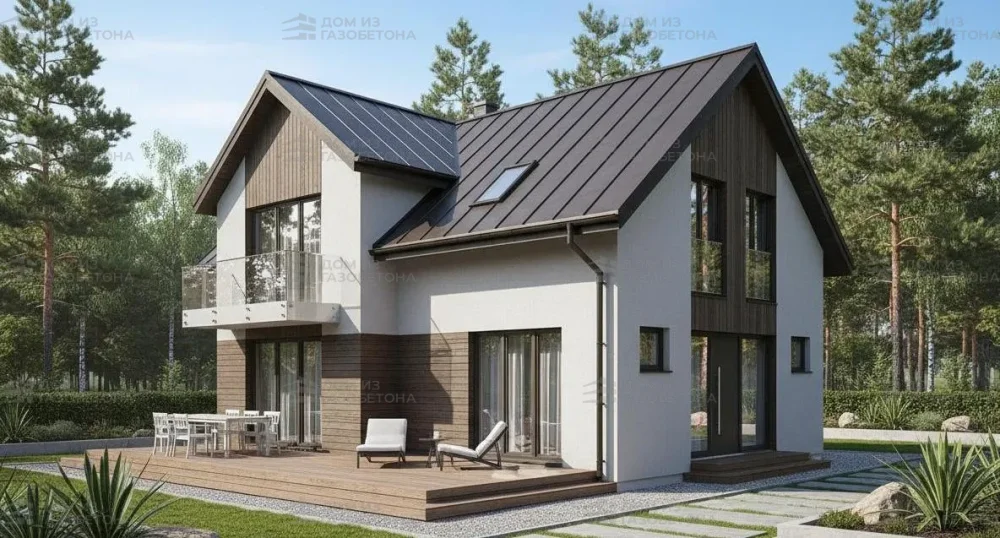 Проект Двухэтажный дом 10 на 11, 111 м2