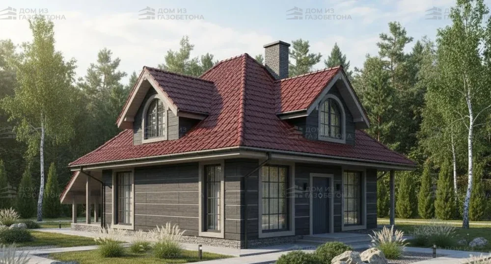 Проект Двухэтажный дом 10 на 7, 99 м2