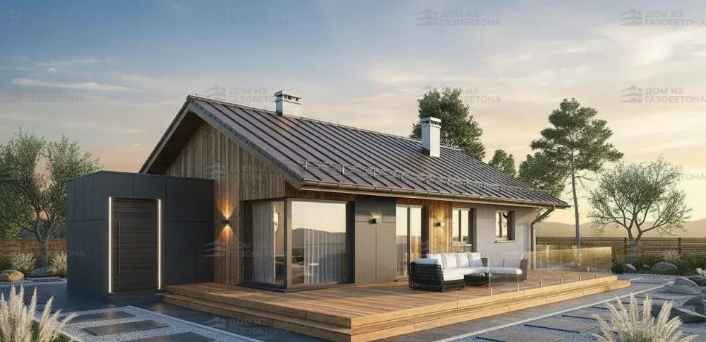 Проект Одноэтажный дом 11 на 22, 157 м2