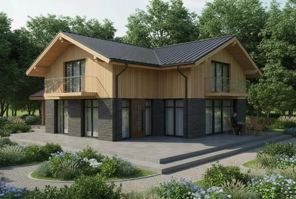 Проект Одноэтажный дом 20 на 19, 213 м2