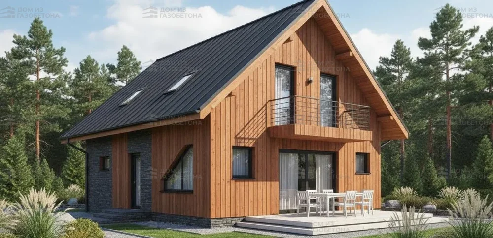 Проект Двухэтажный дом 12 на 9, 135 м2