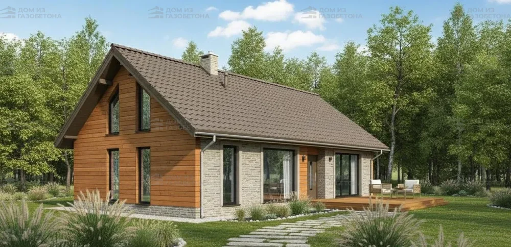 Проект Одноэтажный дом 19 на 11, 148 м2