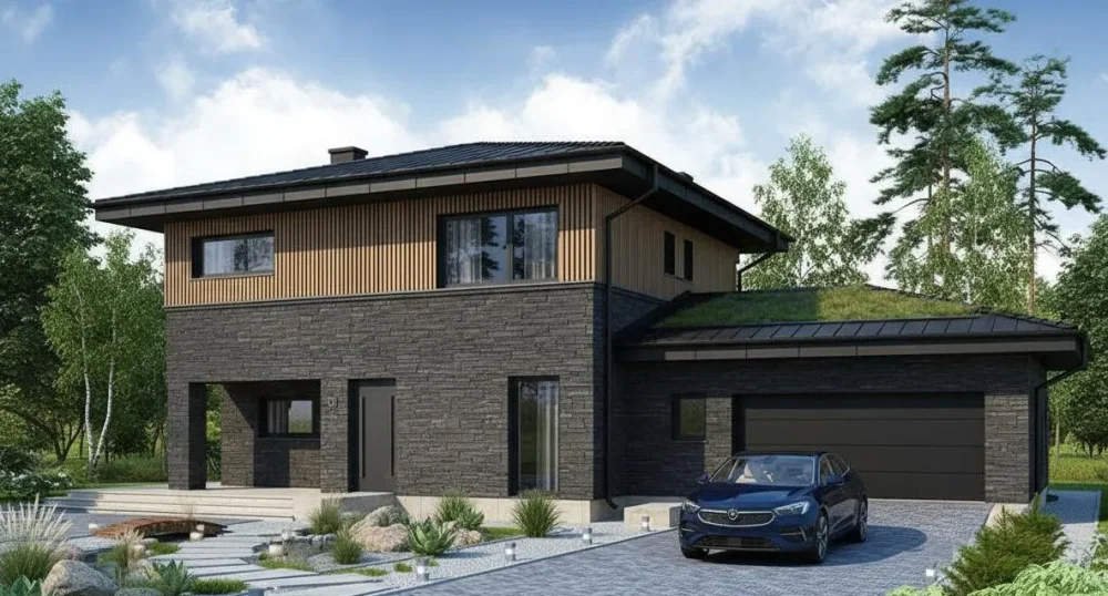 Проект Двухэтажный дом 20 на 12, 207 м2