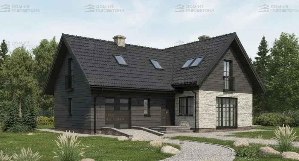 Проект Двухэтажный дом, 158 м2