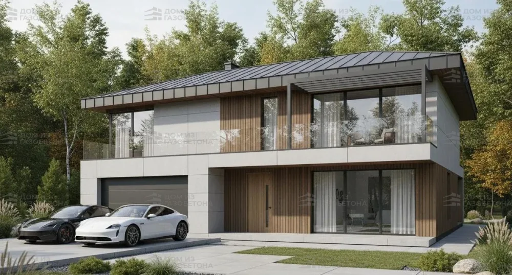 Проект Двухэтажный дом 19 на 10, 169 м2