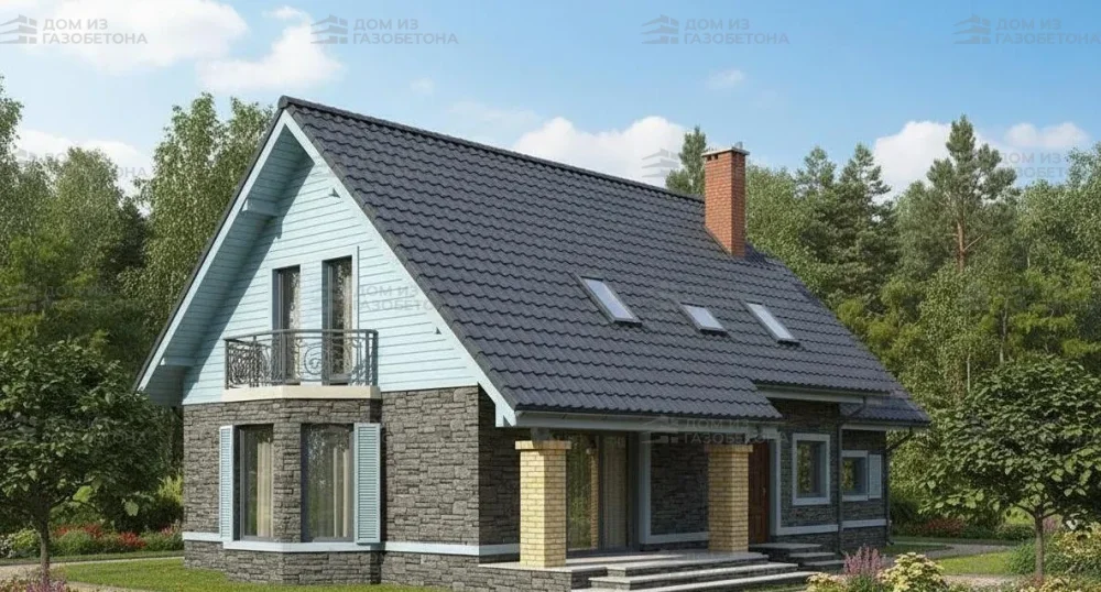 Проект Двухэтажный дом 15 на 11, 173 м2