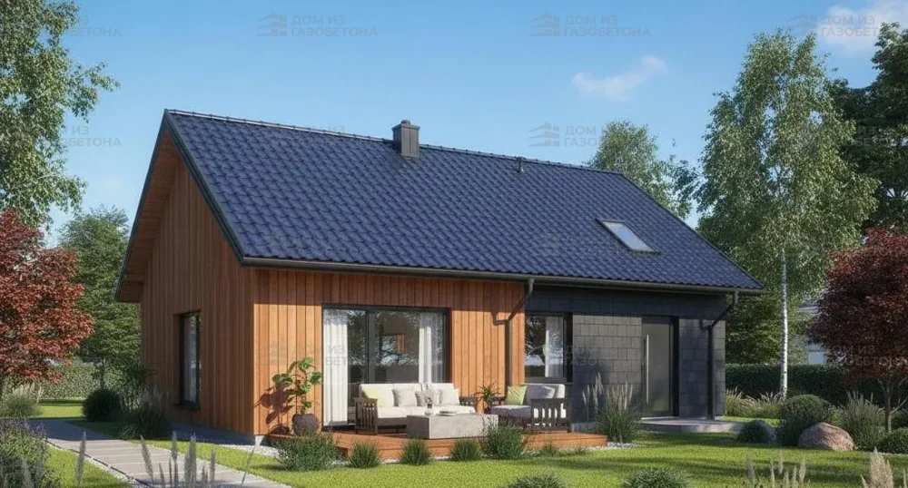 Проект Одноэтажный дом 12 на 9, 82 м2