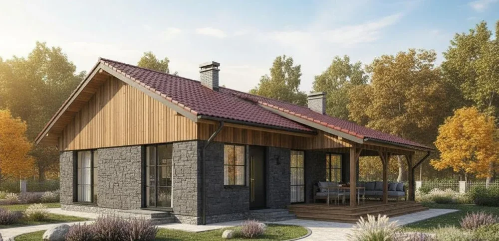 Проект Одноэтажный дом 11 на 24, 188 м2